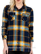 Woman Cotton Plaid Flannel Shirts