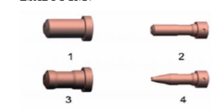 Parti di usura del taglio al plasma di ESAB PT-23/27
