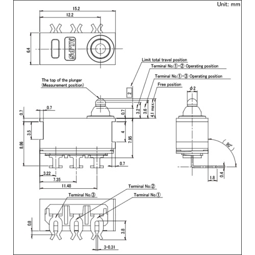 ALPS Công tắc phát hiện loại chống thấm nước