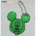 Pendentif Mickey vert feuille Hi-Vis PVC pour les enfants