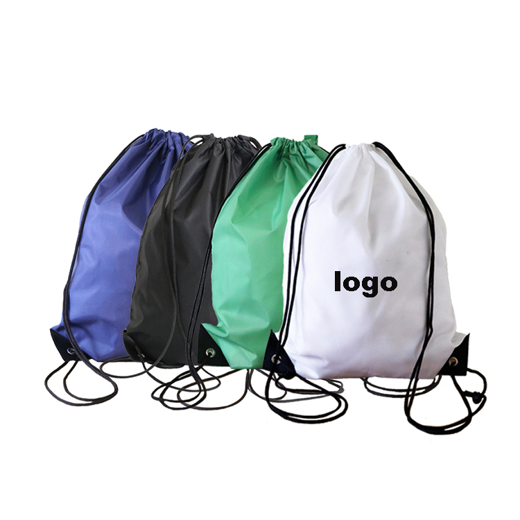 custom outdoor sport polyester drawstring bags gym waterproof storage nylon drawstring bag