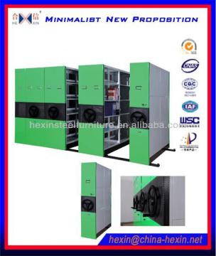 Office system movable file storage cabinet