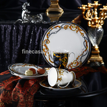 16 Pieces Elegance Fine ceramic dinnerware set