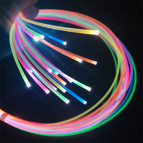 Cable de fibra óptica de PMMA colorido con iluminación final
