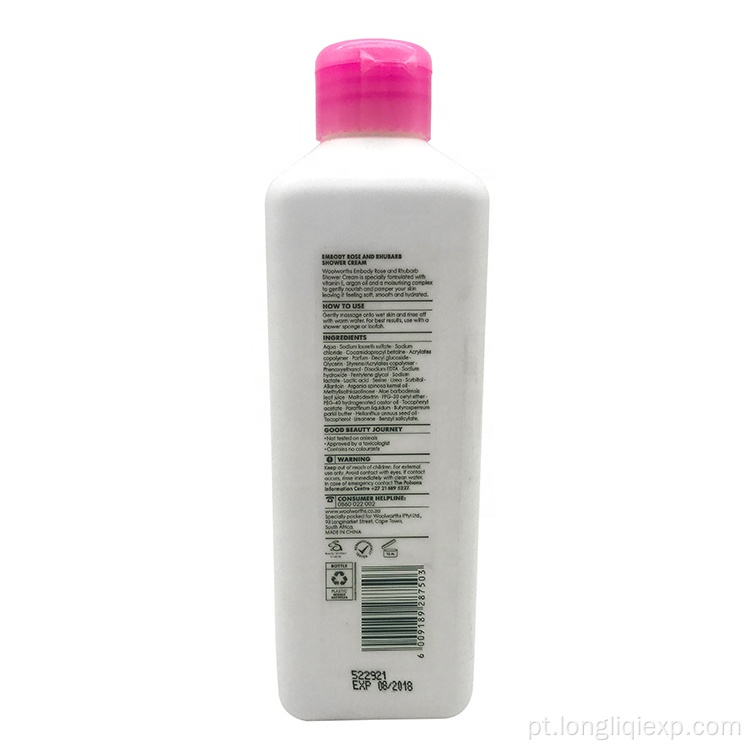 Adequado para todos os tipos de pele 400ml ruibarbo rosa