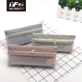 Popular simple color embroidery partysu pu pencil case