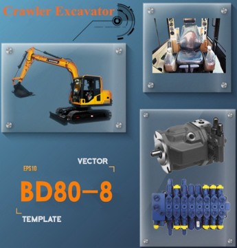 Baoding BD80-8 small excavator