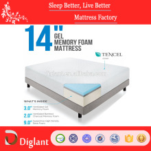 14 Inch CertiPUR-US Certified Bamboo Charcoal Memory Foam Mattress Pad