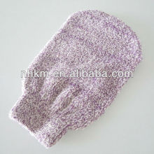 Purple Bamboo&Ramie Bath Mitt Bath Glove For Exfoliating
