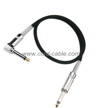 DML Series Guitar Cable Jack 90° to Jack Black PVC Jacket