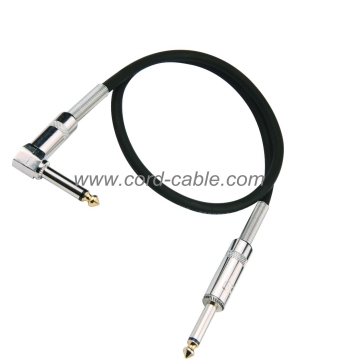 DML Series Guitar Cable Jack 90° to Jack Black PVC Jacket
