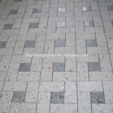 Grey Limestone floor tile,limestone moasic tile