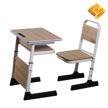 Wooden Single Student Desk and Chair Set