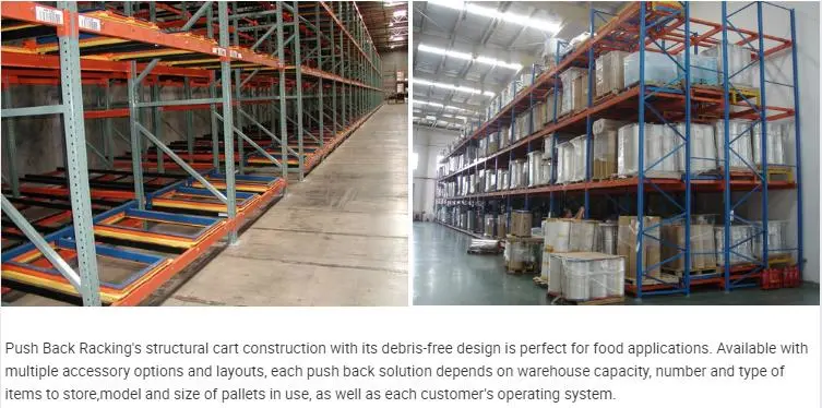 Low Price Economical Warehouse Pallet Rack Push Back Rack