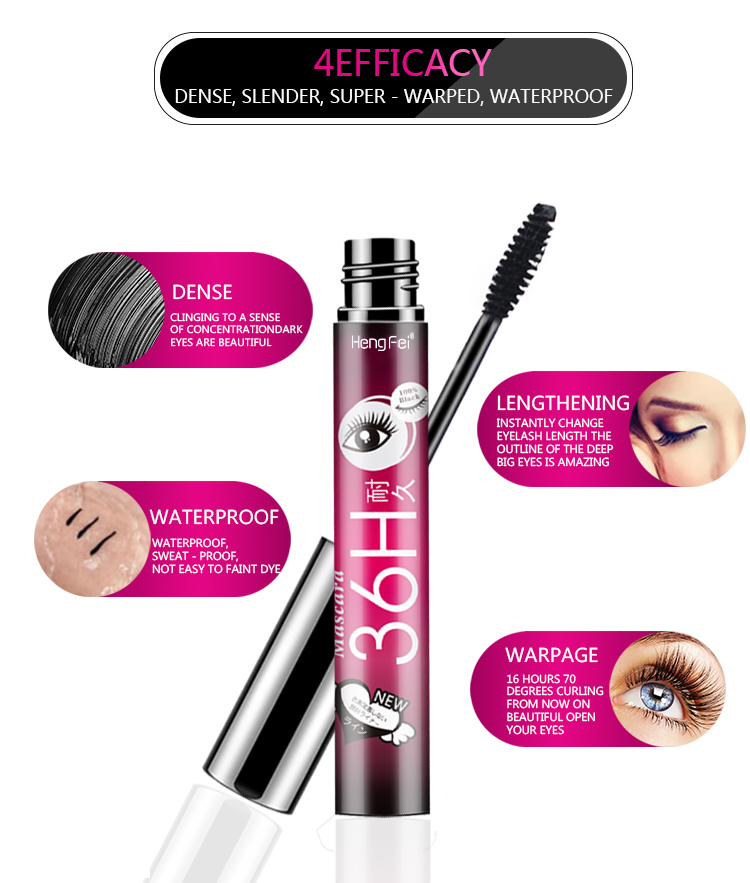 4D Eyelash Mascara Waterproof Lengthening Volume Curling Natural Mascara