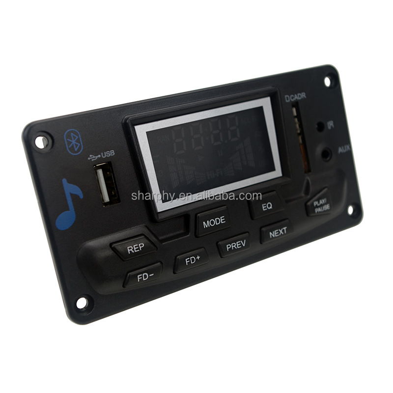 12V Bluet MP3 Decoder Audio Module Spectrum Display Lossless APE Decoding Support APP EQ FM AUX Car Accessories