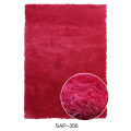 Tapis Shaggy Soie Polyester avec Couleur Solide