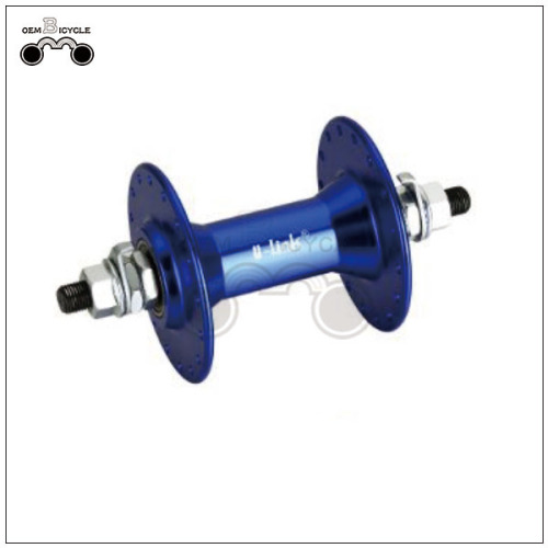 Blue racing bicycle disc brake hub motor