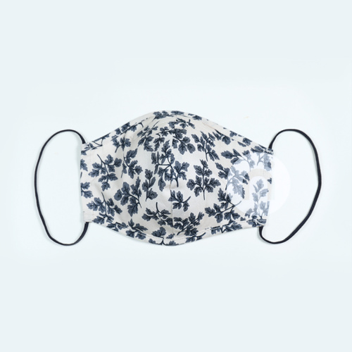 MONOCHROME FLOWERS TEXTILE MASK