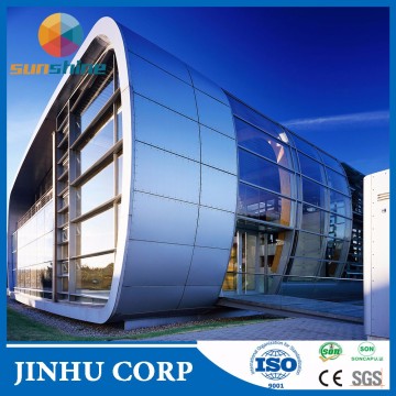 two side Bright Siver/ivory white 3mm interior/exterior Decorative laminated ACP aluminium composite panel price