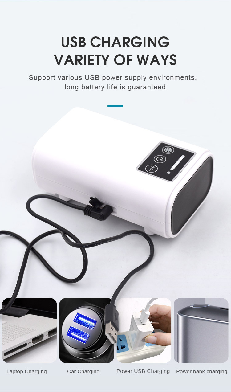 Rechargable USB lithium battery aquarium air pump for water fish tank