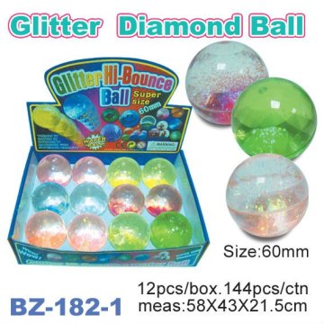 60mm glitter hi-bouncing ball