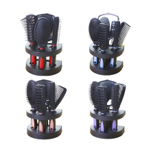 Professional Salon Hair Combs & Styling Tools Set - Comb Kits with Mirror and Stand