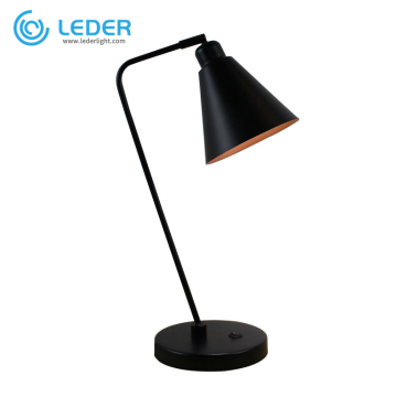 LEDER Black Contemporary Table Lamp