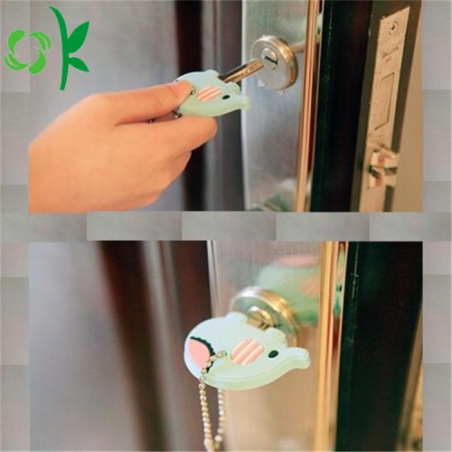 Phim hoạt hình Silicone Cover chính dễ thương động vật Key Holder