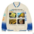 Chaqueta Varsidades de cuero de cuero Béisbol para hombres