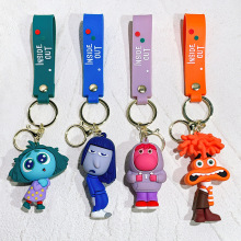 Three-Dimensional Soft Rubber Inside Out Cartoon Keychain Pendant