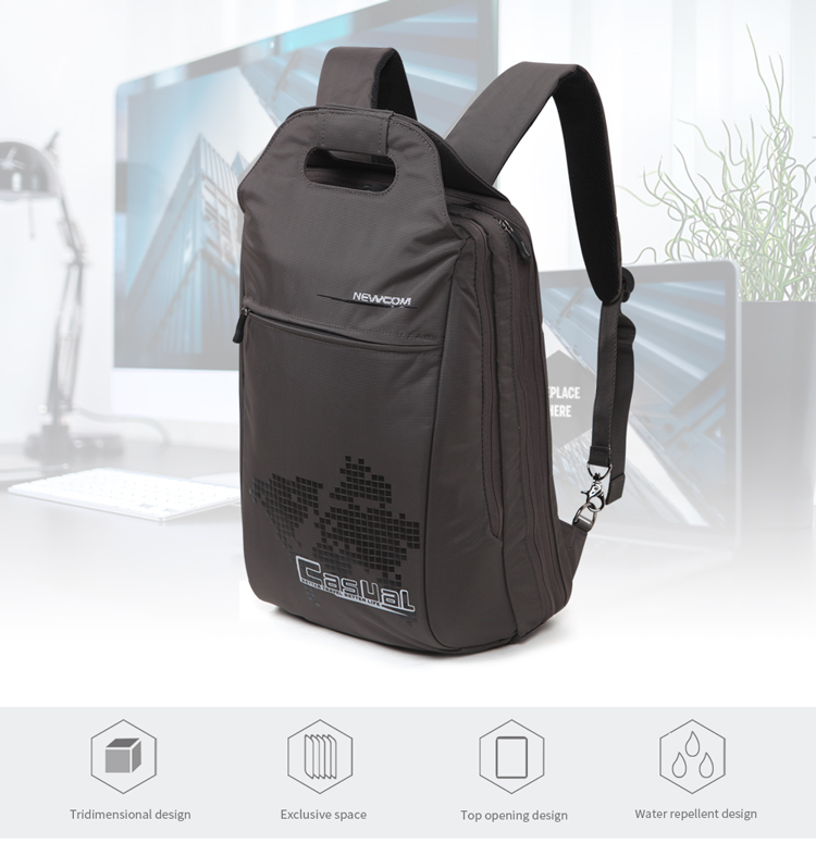 comfortable hidden shoulder girdle laptop backpack compartment brown with handle