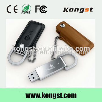 Stock Products Status and Yes Encryption USB2.0 leather usb flash drive