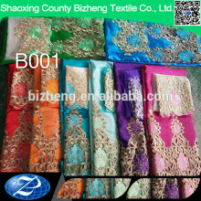 Ready-made new embroidery george lace fabric george wrappers with blouse
