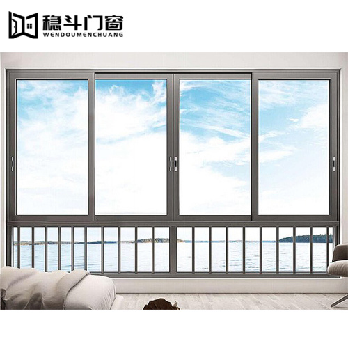 Custom Multi Track Black Aluminium Sliding Glass Windows