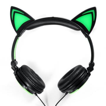 Auriculares con cable 2019 diadema de alambre gato negro