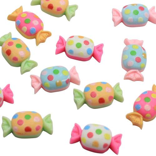 Mezcla de puntos de resina dulce caramelo Flatback cabujón cuentas decoración niños horquilla Diy álbum de recortes manualidades cubierta móvil Accesorios