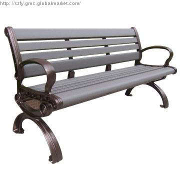 HDPE street bench  with Cast Aluminum Legs (Powder Coating), City Benc