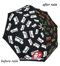 Colour change 3 fold automatic umbrella