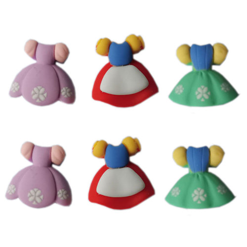 Vestidos de princesa de resina encantos camisa de niñas Kawaii cabujón de espalda plana accesorios para el cabello hechos a mano fabricación de joyas