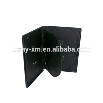 14mm 6 disc dvd case /14mm black dvd box for 6 discs