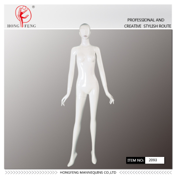 small size floor standing female mannequin in gloss white