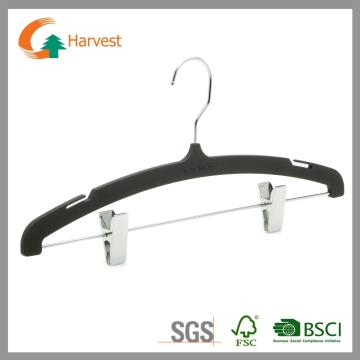 GPW007-Black finish pants hangers plastic hangers