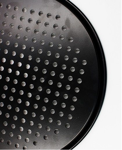 Round Perforated Steam Pan Black07