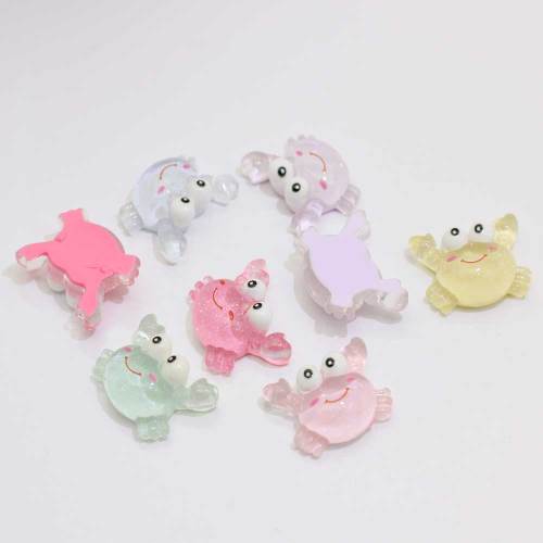 Light Color Kawaii Simulated Crab Shaped Animal Resins Cabochon For DIY Toy Decor Kids Items Phone Shell Charms