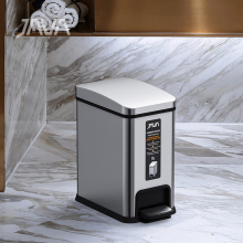 8 Liter Pearl Trash Can with Soft Close Lid for Bathroom