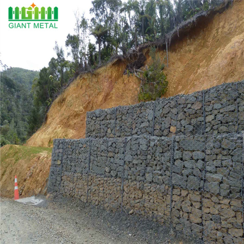 กำแพงกันดินตะกร้า Gabion Stone เคลือบ PVC