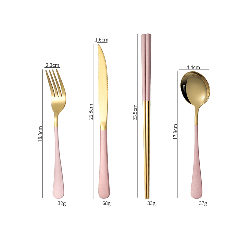 Modern Flatware Cutlery Set Healthy Kitchen Utensil Set Stainless Steel Knife Fork Spoon Set