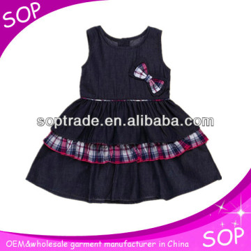 Sleeveless frock design dress for baby girl kids clothes girl dress