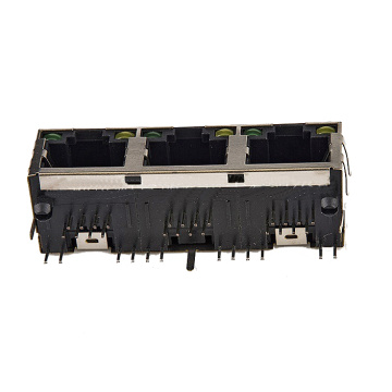 RJ45 Jack med LED med EMI 1X3P